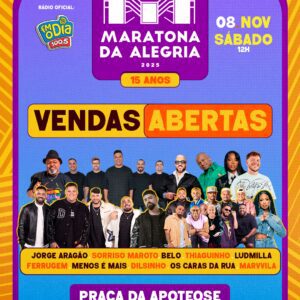 08/11 🎉 MARATONA DA ALEGRIA- 15 ANOS