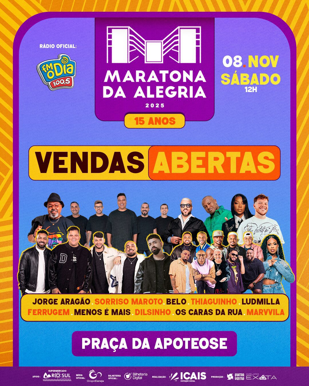 08/11 🎉 MARATONA DA ALEGRIA- 15 ANOS