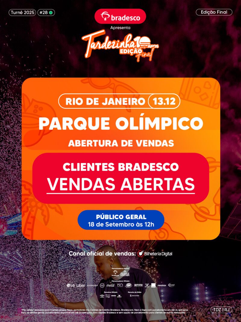 13/12 ☀ TARDEZINHA RIO DE JANEIRO