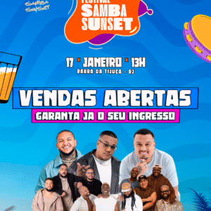 17/01 🥁 FESTIVAL SAMBA SUNSET 3° EDIÇÃO