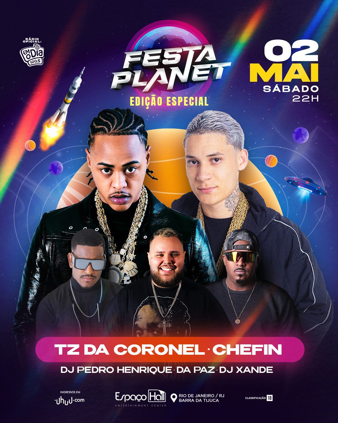 02/05 🎉 FESTA PLANET no ESPAÇO HALL