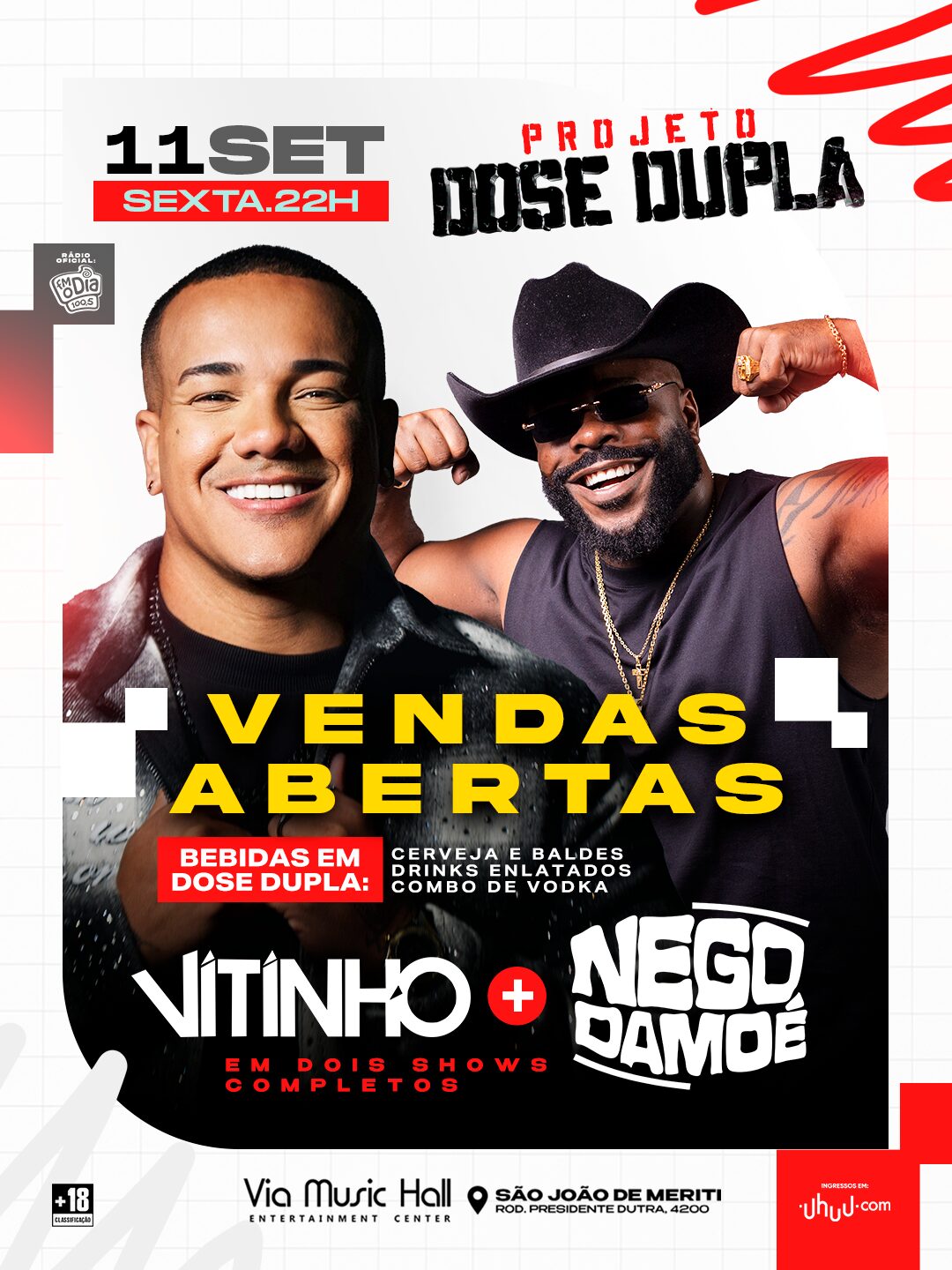 🥁 Vitinho e Nego Damoé dose dupla 11/09